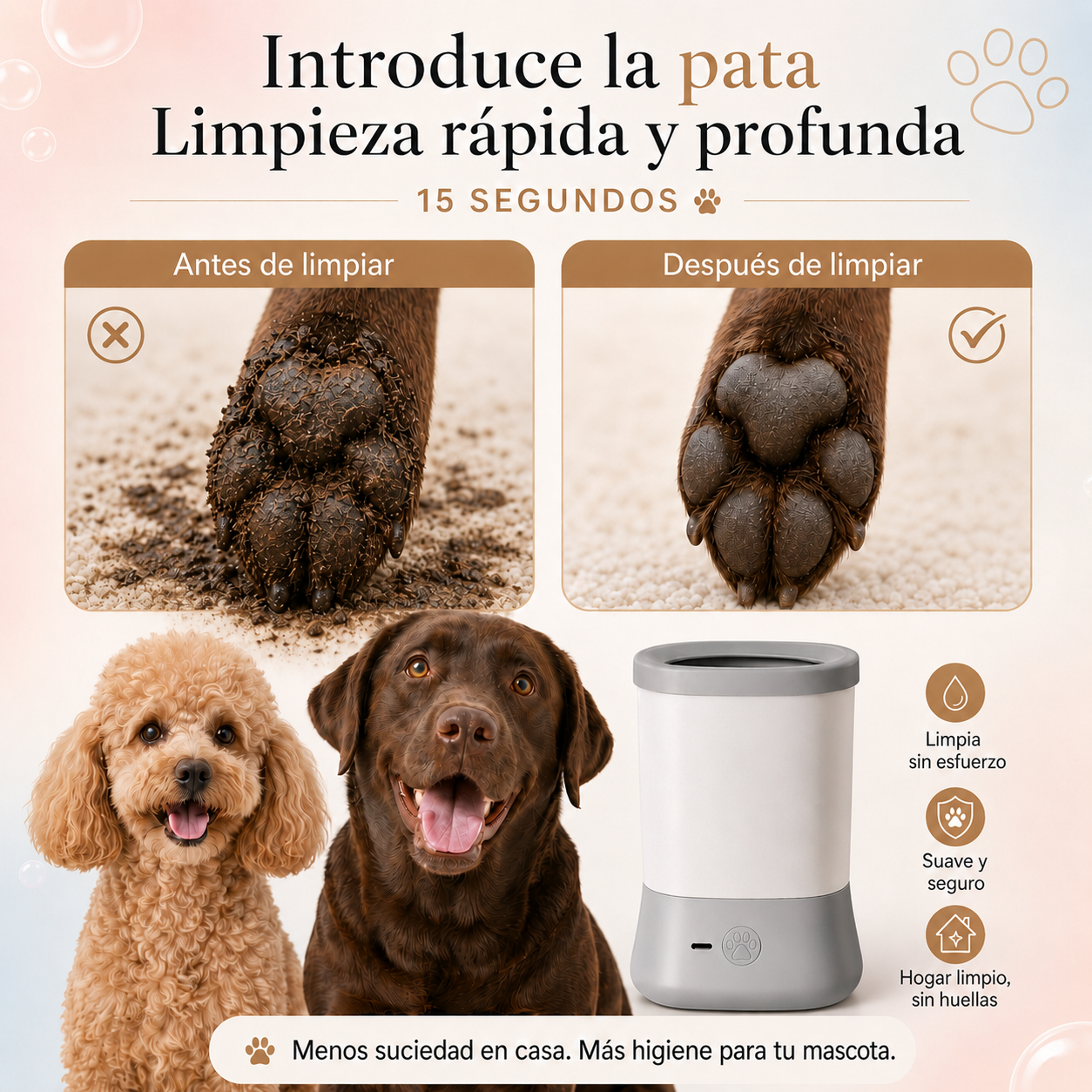 PawSpin™ Paw Cleaner — Automatic Rotary Brush for Dogs