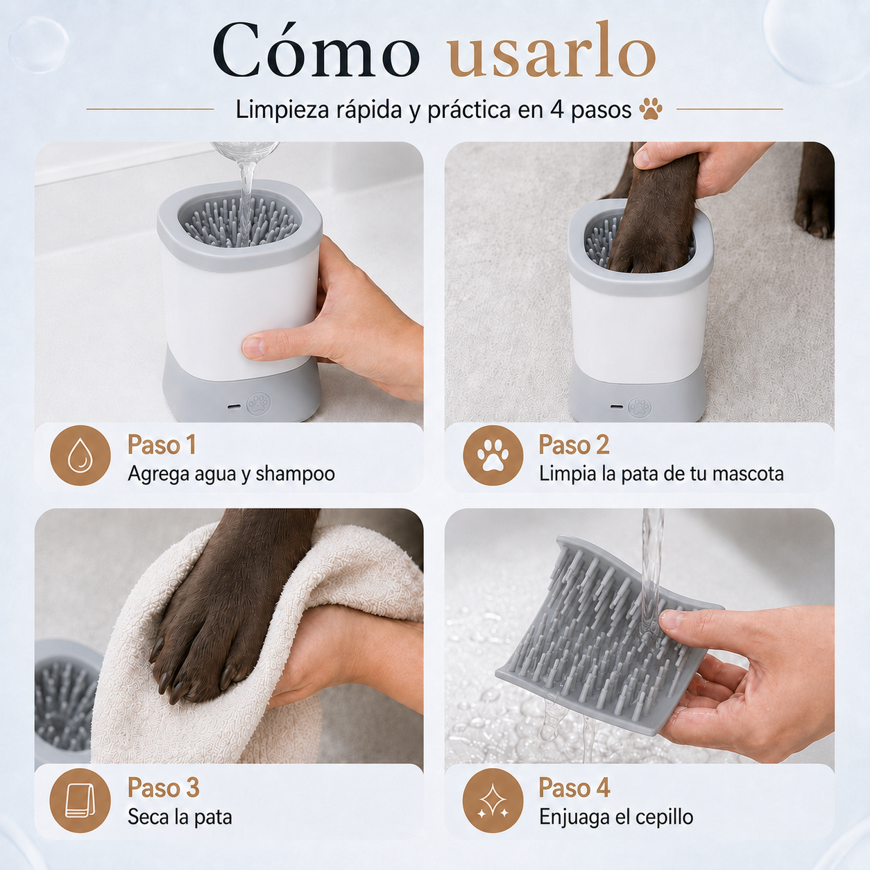 PawSpin™ Paw Cleaner — Automatic Rotary Brush for Dogs