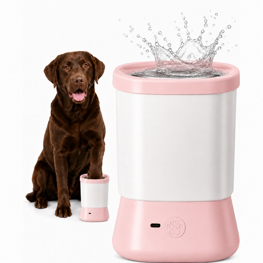 Limpiador de Patas PawSpin™ — Cepillo Rotatorio Automático para Perros